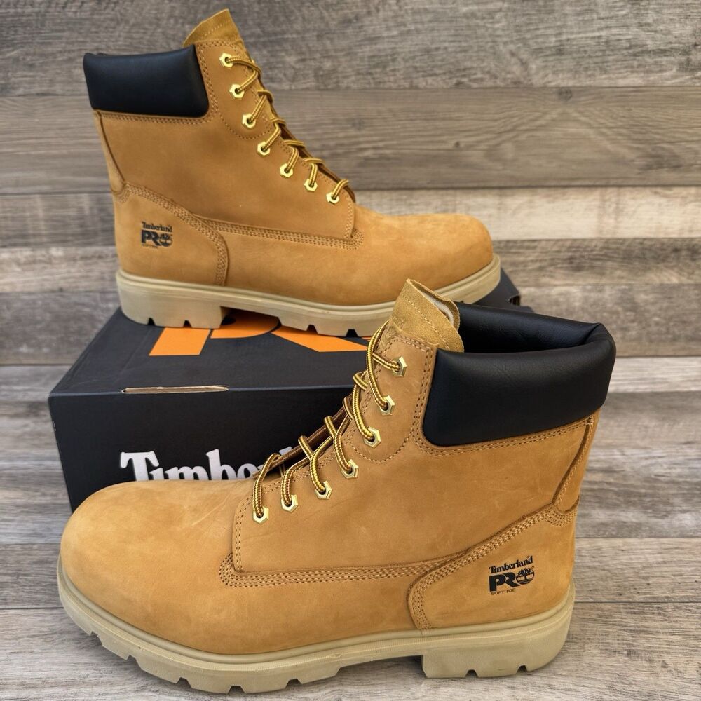 Timberland Pro Sawhorse 6" Size 13M Mens Soft Toe Boot Wheat TB1A223J 231 New